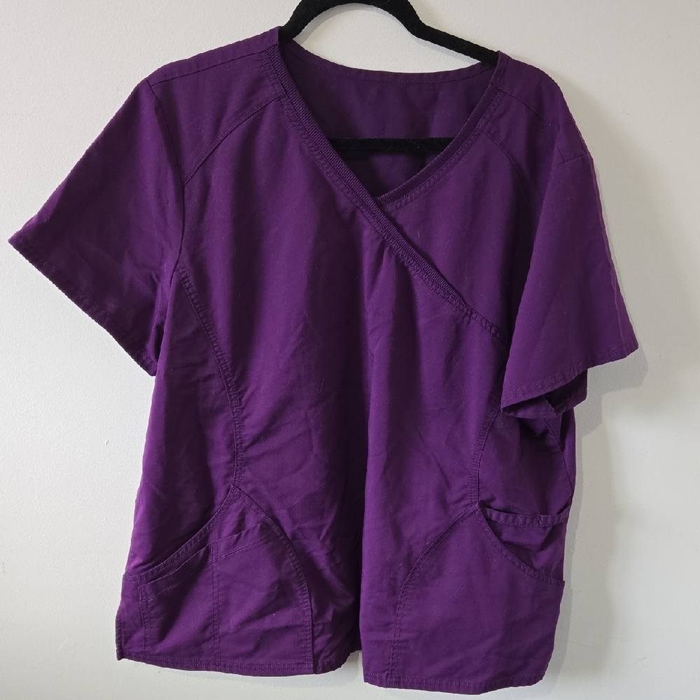 Ladies Purple XXL Scrub Top